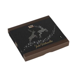16er Pralinenpackung Weihnachten der Esther Confiserie mit 16 edlen Pralinen und Trüffel mit Alkohol