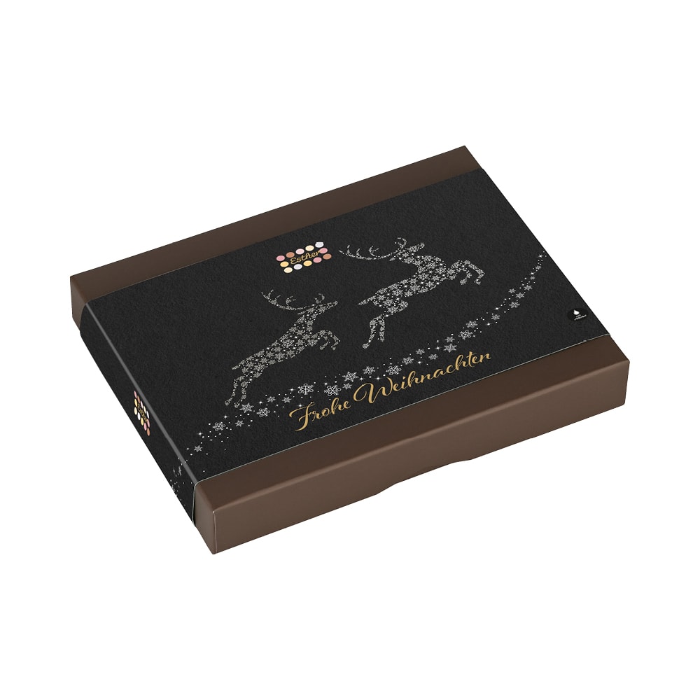 24er Pralinenpackung Weihnachten der Esther Confiserie mit 24 edlen Pralinen und Trüffel mit Alkohol