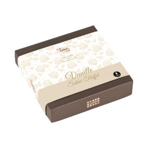 9er Pralinen Packung Vanille Sahne Trüffel. Feine Trüffel, handgemacht in der Esther Confiserie. Pralinen mit Alkohol.