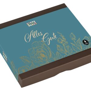 Esther 16er Klassikpackung Alles Gute mit Alkohol. Mit 16 handgefertigten Pralinen und Trüffeln.