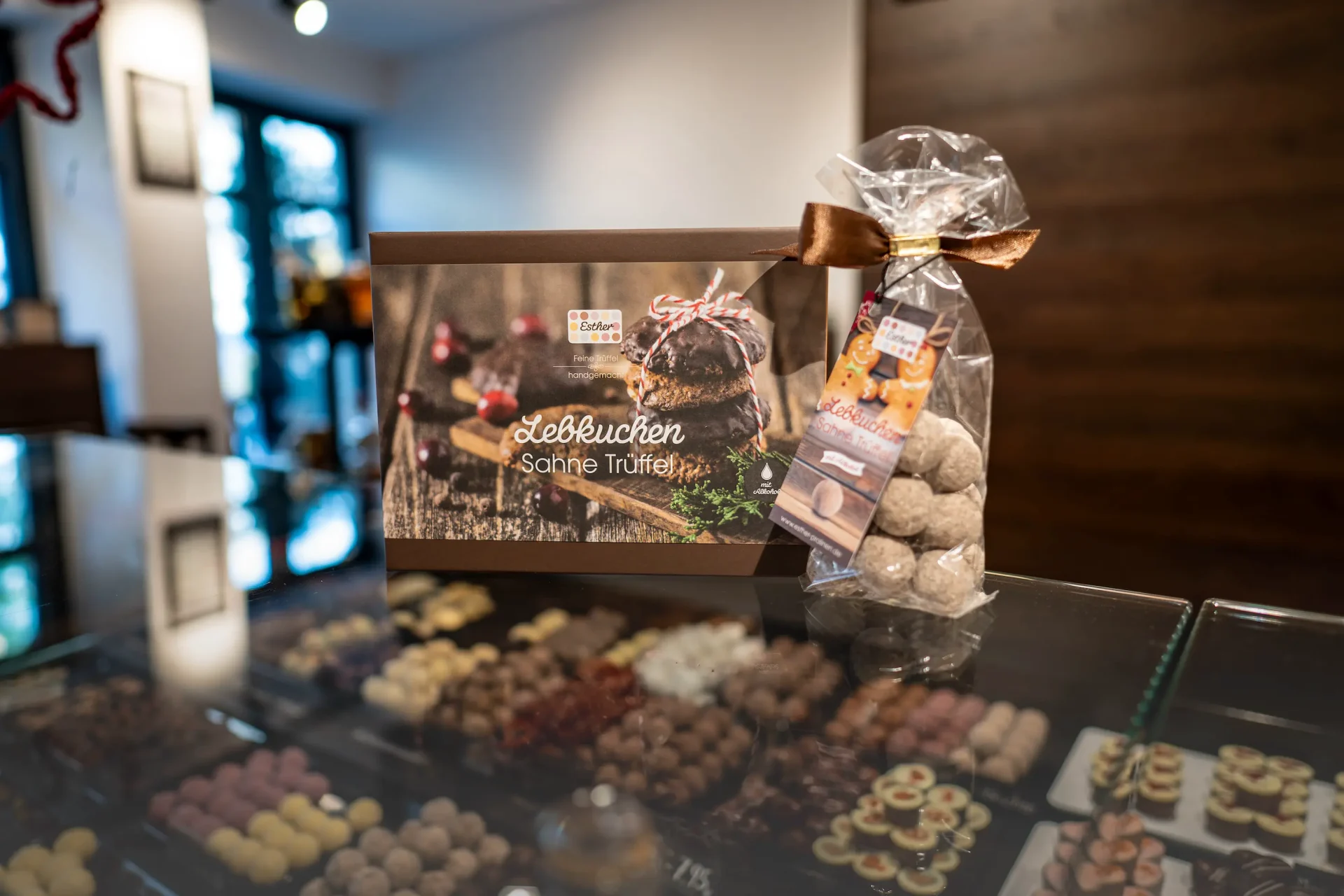 Lebkuchen Trüffel Verpackungen ials 9er Präsentpackung, 16er Klassikpackung und Beutel